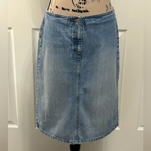Ann Taylor Loft Jeans Classic Denim Skirt 10
